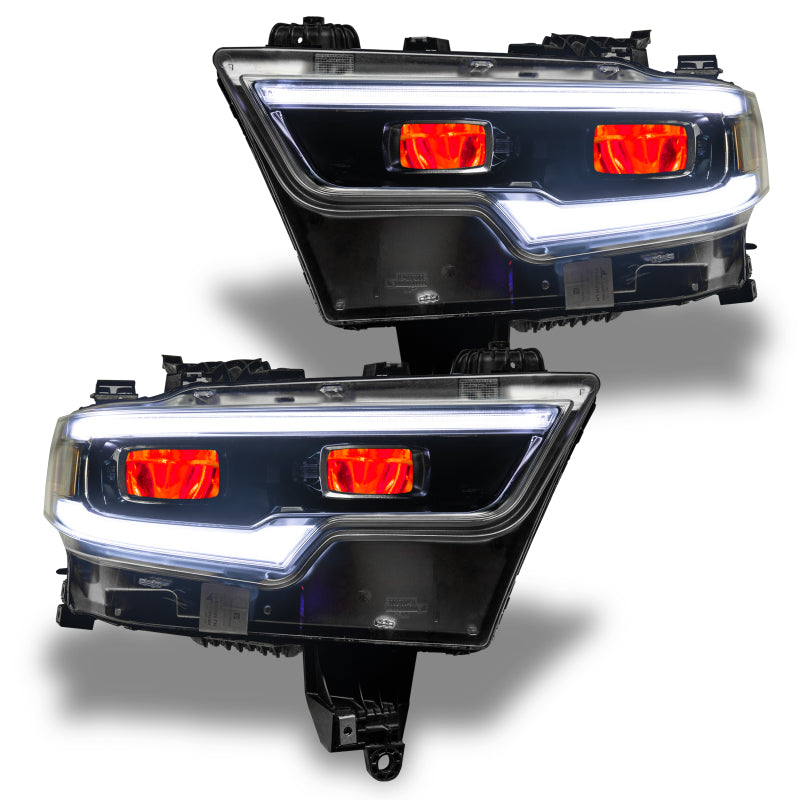 Oracle 19-21 RAM 1500 RGB Headlight Demon Eye Kit - LED Projector - w/o Controller