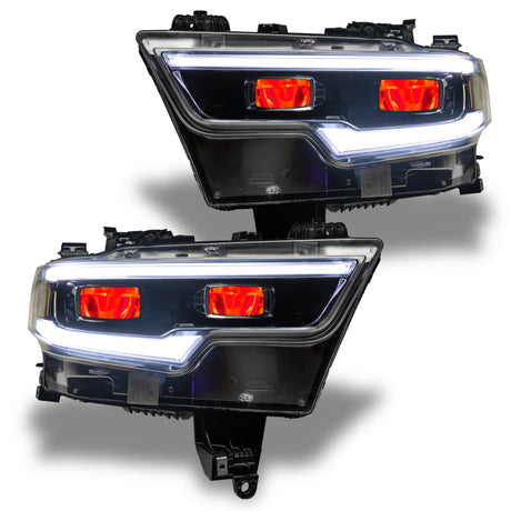 Oracle 19-21 RAM 1500 RGB Headlight Demon Eye Kit - LED Projector - w/o Controller