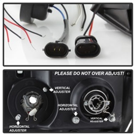 Phares de projecteur Spyder GMC Sierra 1500/2500/3500 07-13 LED Halo- LED Chrome PRO-YD-GS07-HL-C