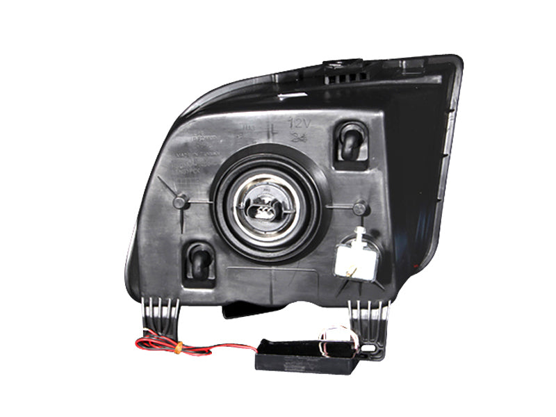 Phares en cristal ANZO 2005-2009 Ford Mustang avec halo noir (CCFL)