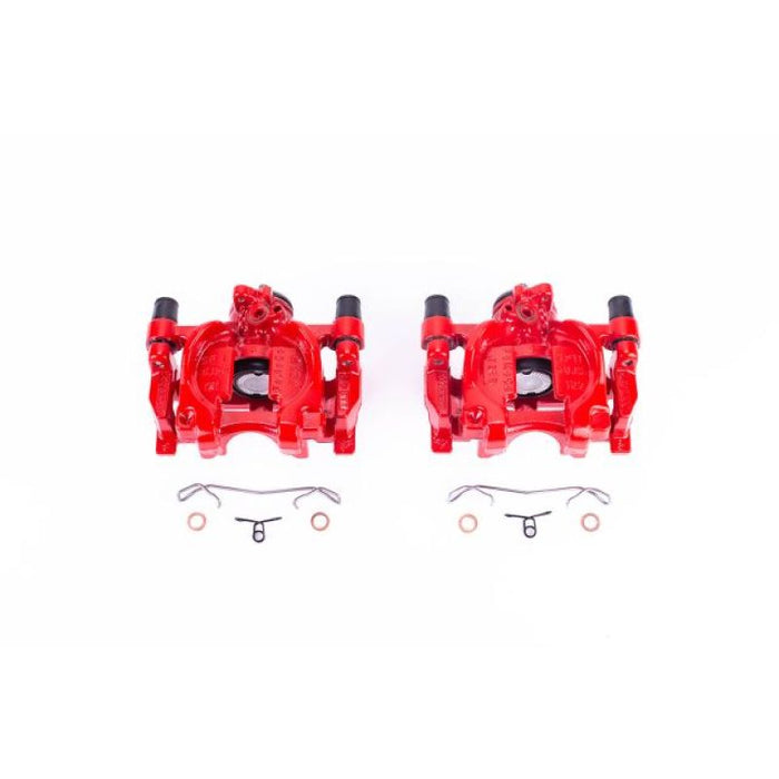 Étriers arrière rouges Power Stop 15-18 Ford Edge avec supports - Paire