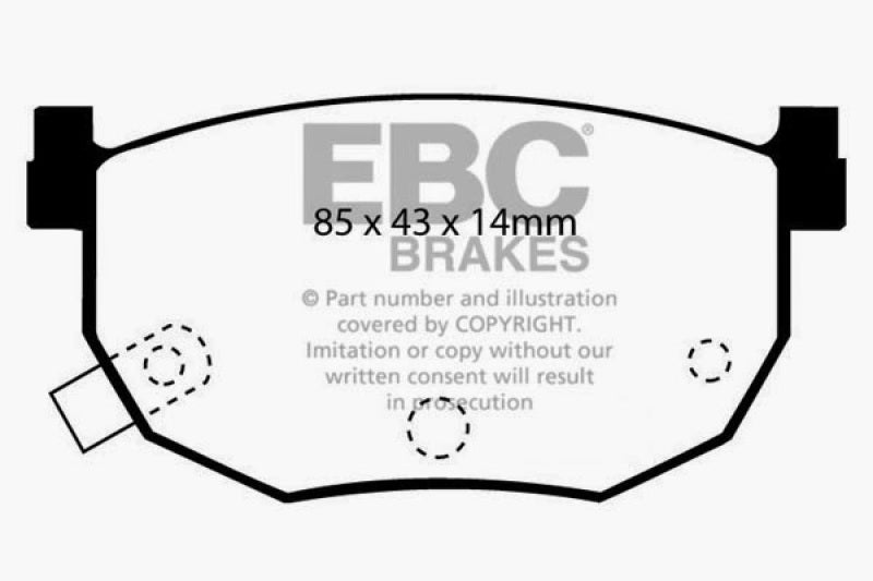 Plaquettes de frein arrière EBC 99-01 Hyundai Elantra 2.0 Ultimax2