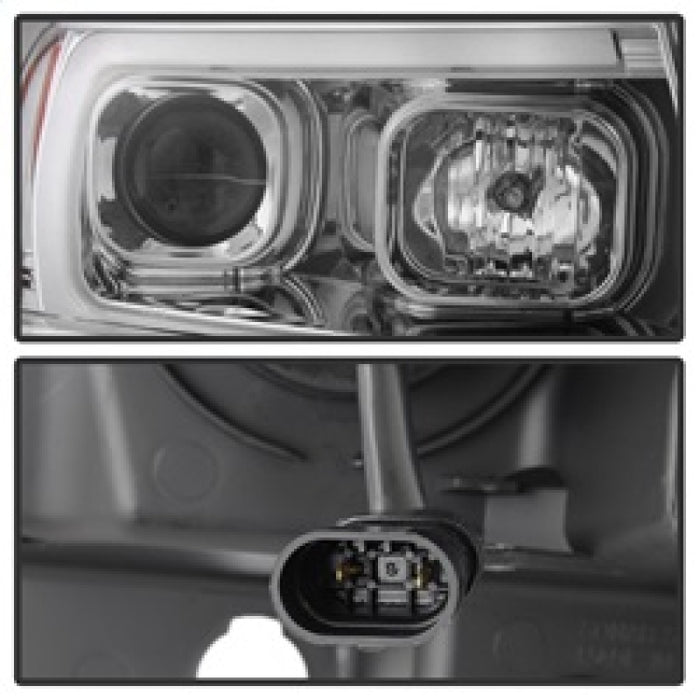 Phares de projecteur Spyder 99-04 Jeep Grand Cherokee - Barre lumineuse DRL LED - Chrome