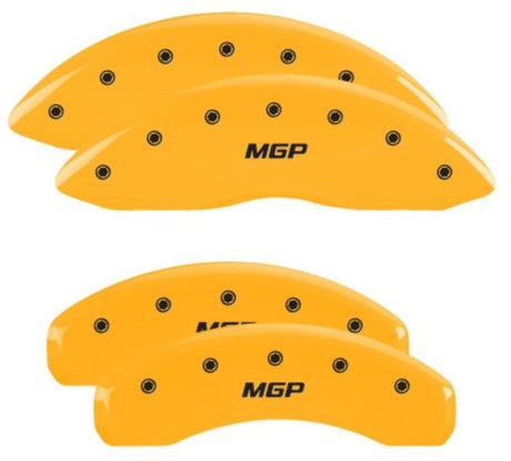 Couvre-étriers MGP 4 gravés avant et arrière MGP finition jaune noir Char 2019 Nissan Armada