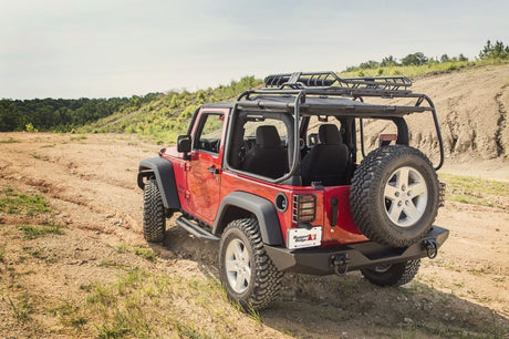 Pare-chocs arrière Rugged Ridge XHD noir texturé pour Jeep Wrangler 07-18