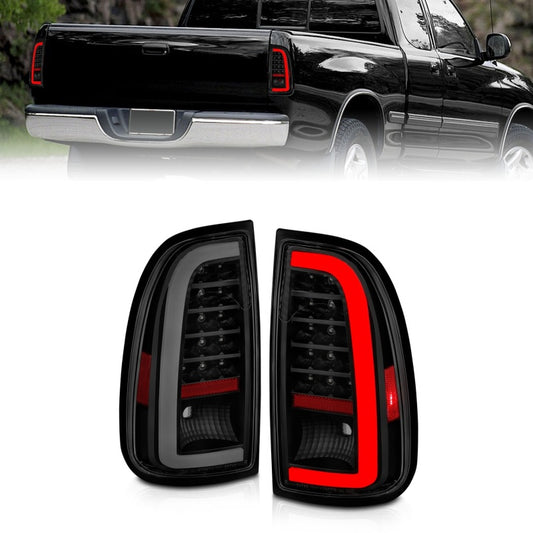 ANZO 00-06 Toyota Tundra (Std. Bed/Reg Cab) LED Taillights w/Light Bar Black Housing Smoke Lens