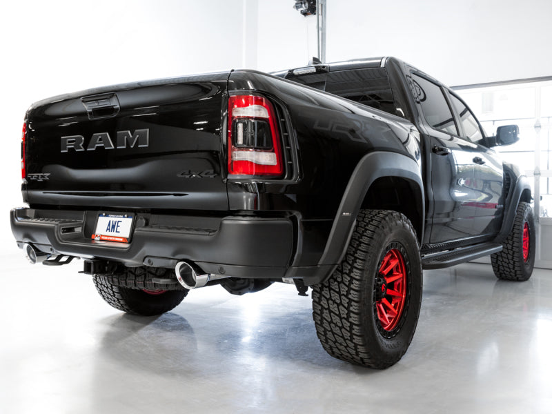 AWE Tuning 2021 RAM 1500 TRX 0FG Cat-Back Exhaust - Embouts chromés argentés