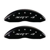 MGP Front set 2 Caliper Covers Engraved Front SRT4 Black finish silver ch