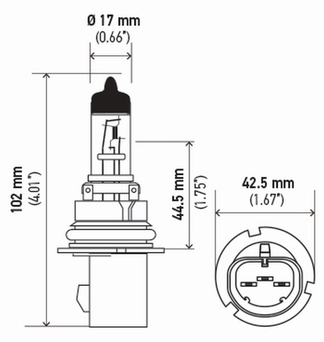 Ampoule Hella 9007/Hb5 12V 65/55W Px29T T4625(2)