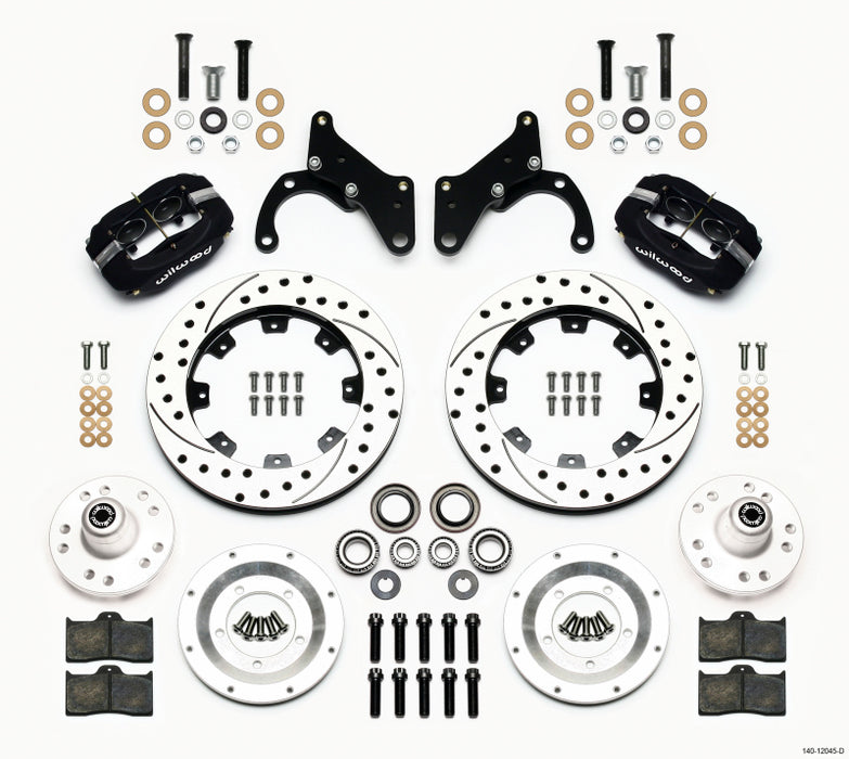 Wilwood Forged Dynalite Front Kit 12.19in Drilled 69-70 Impala Drum/Disc 69-82 Vette