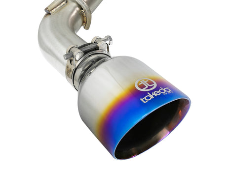 Échappement aFe POWER Takeda 2,5 pouces 304 SS CB avec embouts Blue Flame 17-19 Infiniti Q60 V6-3.0L (tt)