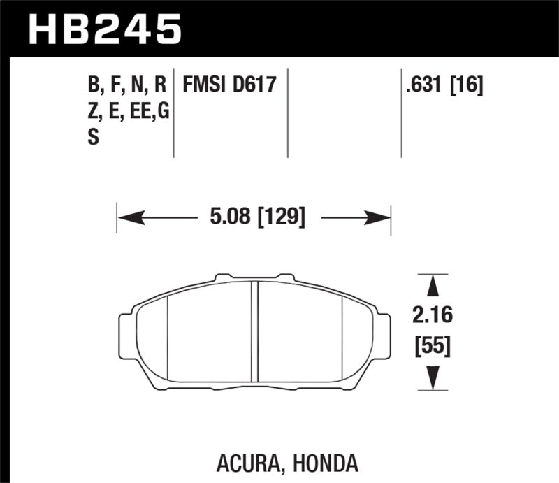 Plaquettes de frein avant Hawk 94-01 Acura Integra (sauf Type R) Blue 9012 Race