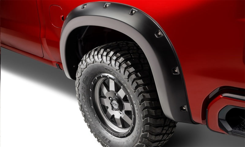 Bushwacker 19-21 Chevrolet Silverado 1500 Flares de style poche 2 pièces ARRIÈRE - Noir