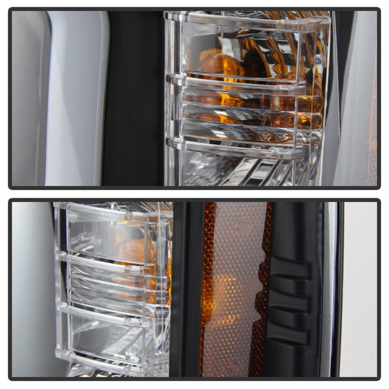 Phares de projecteur Spyder Chevy Silverado 1500 14-16 Barre lumineuse DRL Blk PRO-YD-CS14-LBDRL-BK