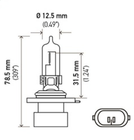 Ampoule blanche Xen Hella 9005XS 12V 65W (paire)