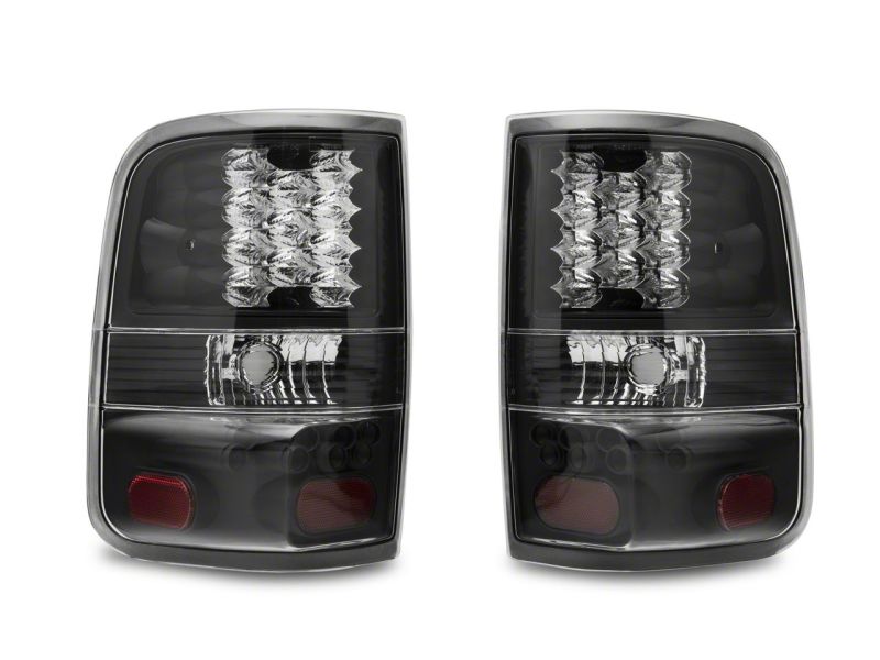 Feux arrière à LED Raxiom 04-08 Ford F-150 Styleside - Boîtier noir (lentille transparente)