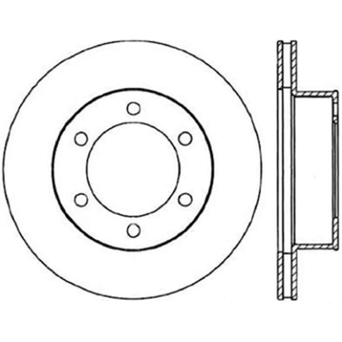 Rotor fendu cryogénique avant droit StopTech Power Slot 95-04 Toyota Tacoma / 11/95-02 4Runner