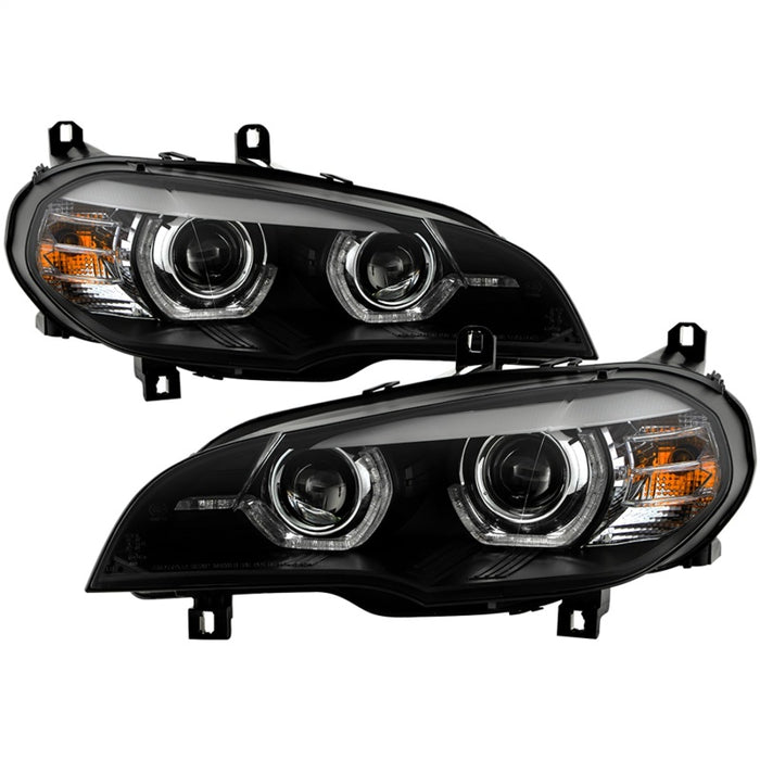 Phares LED haute puissance Spyder Xenon/HID AFS pour BMW X5 E70 07-10 - Noir PRO-YD-BMWE7007AFSHIDAP-BK