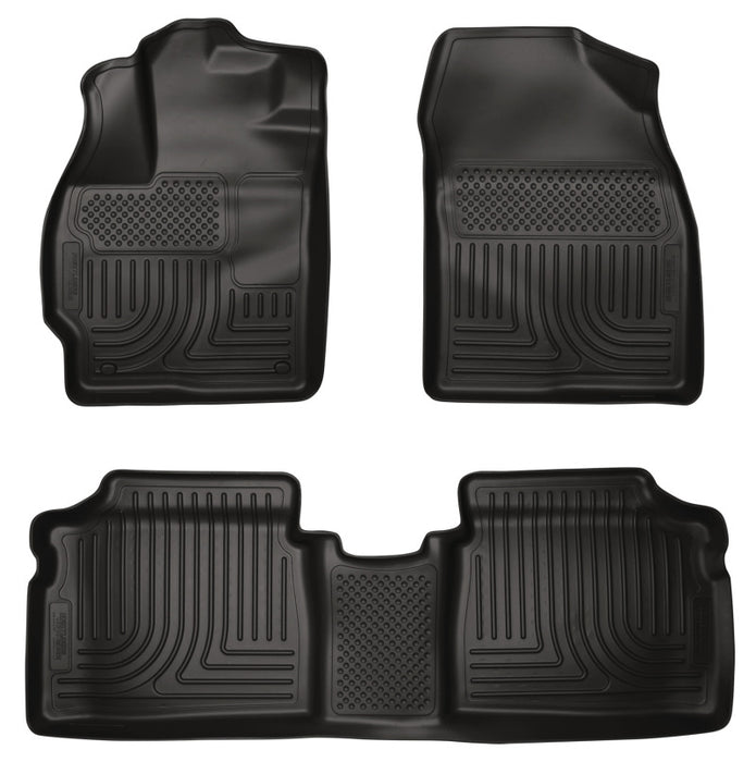 Revêtements de sol noirs Husky Liners 10-12 pour Toyota Prius WeatherBeater Combo