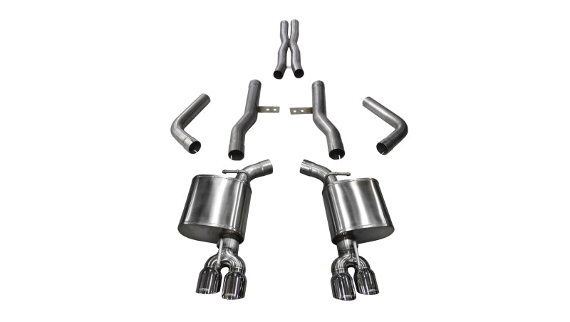 Échappement arrière double avec embouts polis de 3,5 pouces pour Dodge Challenger Hellcat Corsa 15-17