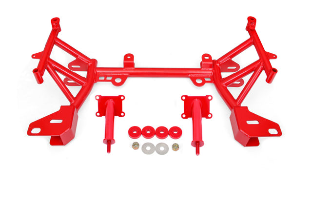 BMR 93-02 4th Gen F-Body K-member Low Mount Turbo LS1 Motor Mounts Standard Rack Mounts - Red BMR Suspension
