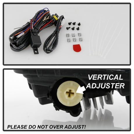 Feu antibrouillard à LED de style OEM Spyder 19-20 Chevy Silverado 1500 avec interrupteur - Transparent (ne convient pas au RPO U12)