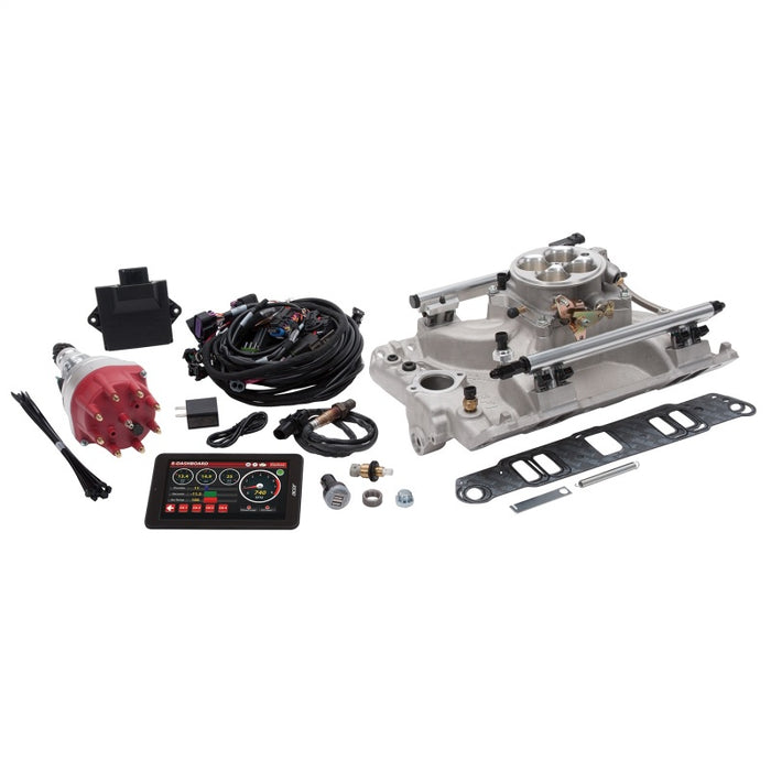 Kit d'injection de carburant Edelbrock Pro Flo 4 Seq Port Pontiac 326-455 ci 550 HP max 2 LbHr Injecteurs Satin