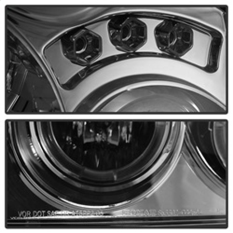 Phares de projecteur Spyder Jeep Grand Cherokee 05-07 LED Halo LED Smke PRO-YD-JGC05-HL-SMC