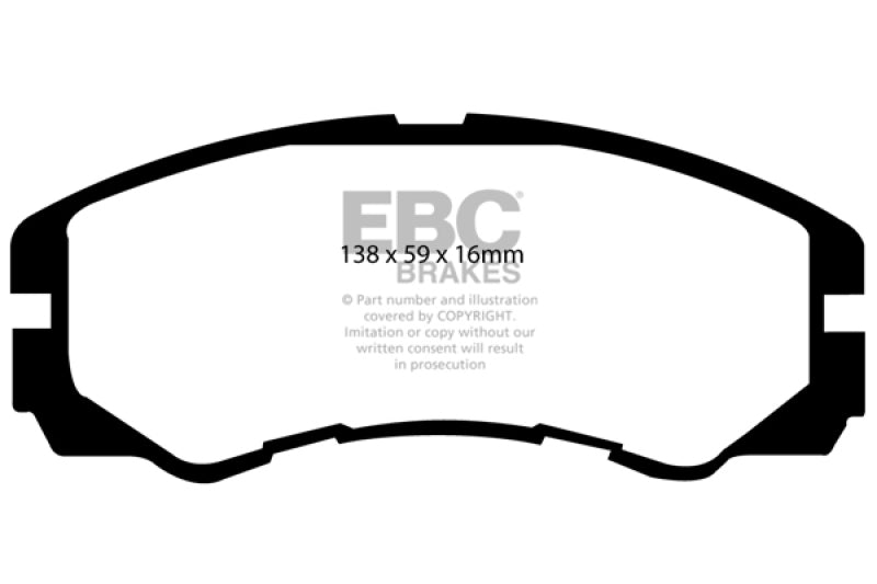 Plaquettes de frein avant EBC 96-98 Acura SLX 3.2 Yellowstuff