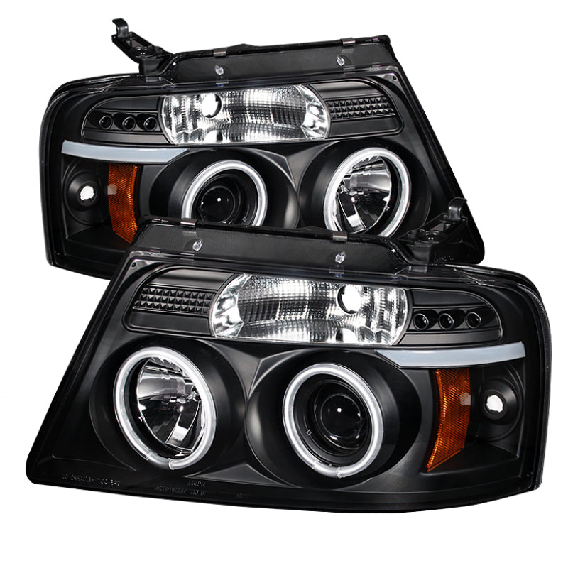 Phares de projecteur Spyder Ford F150 04-08 Version 2 CCFL Halo LED Blk PRO-YD-FF15004-CCFL-G2-BK
