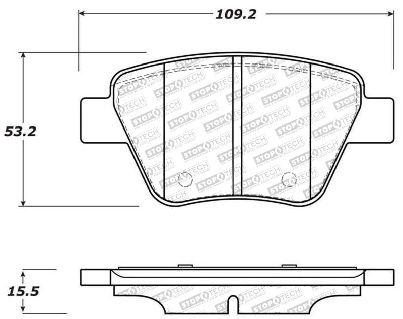 Plaquettes de frein arrière StopTech 10-12 Audi A3 Street Select