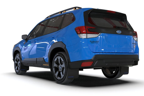 Bavette garde-boue Rally Armor 2022 Subaru Forester (avec Wilderness) noire UR avec logo bleu