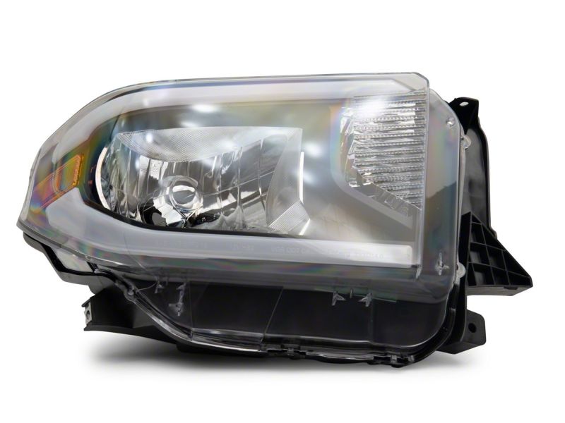 Phares Raxiom 14-21 Toyota Tundra Axial Series avec barre LED - Boîtier noir (lentille transparente)