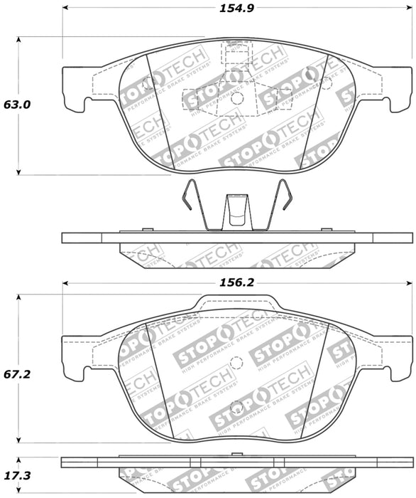 StopTech Performance 04-09 Mazda 3 Plaquettes de frein avant