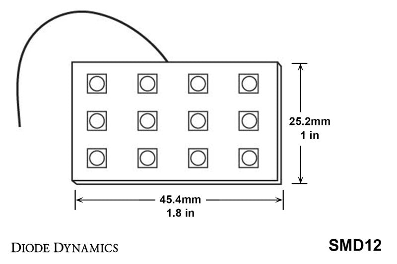 Diode Dynamics LED Board SMD12 - Amber (Pair)