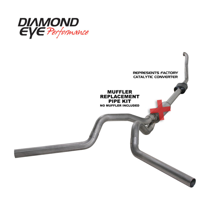 KIT Diamond Eye 4in TB MFLR TUYAU DE RÉPARATION DOUBLE SS 94-97 5 7 3L F250/F350 PWRSTROKE NFS W CARB STDS