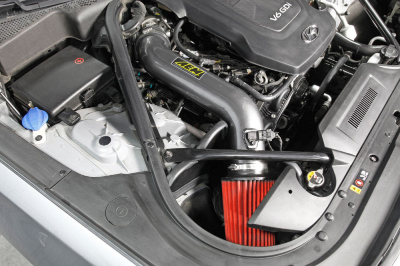 Prise d'air froid argentée AEM 2015 Hyundai Genesis 3.8L-V6 F/I