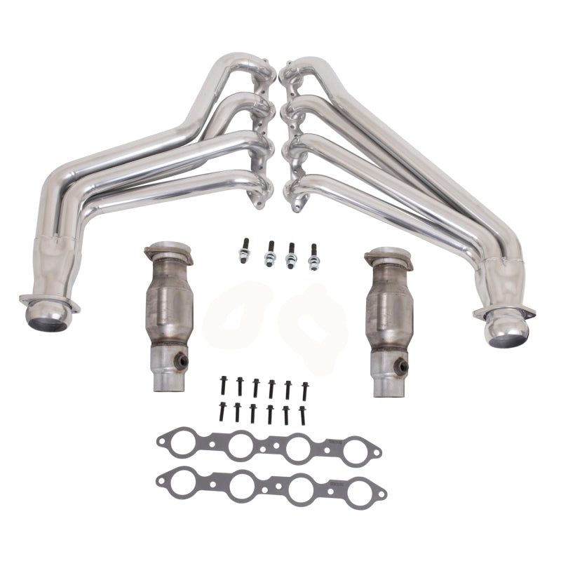 Collecteurs d'échappement à tube long BBK 10-15 Camaro LS3 L99 avec convertisseurs - 1-3/4 en céramique argentée