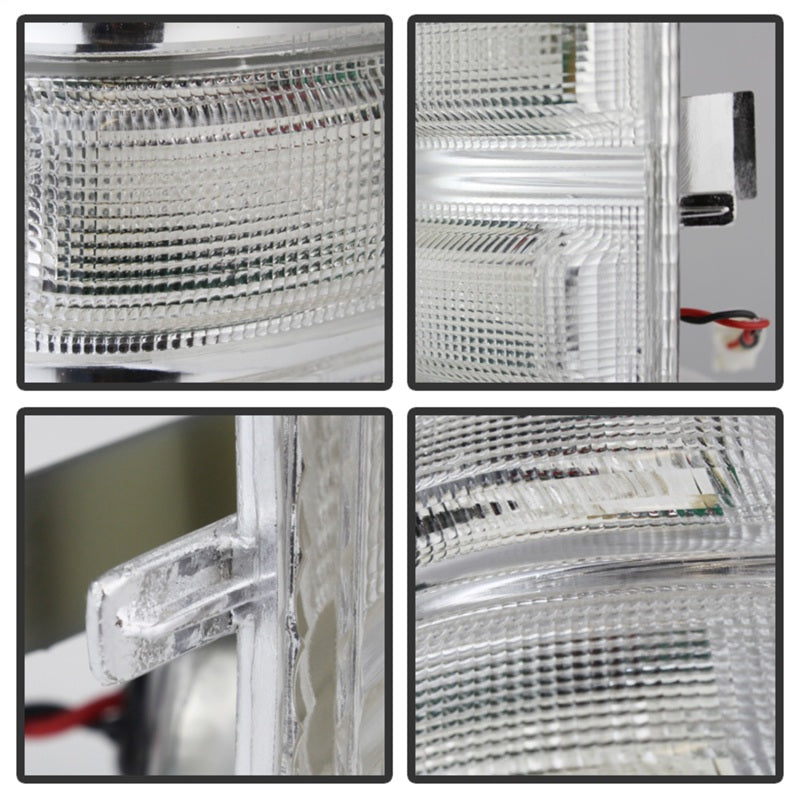 xTune Ford Superduty 08-14 F250-F550 Lentille de signalisation de rétroviseur à LED ambre - Transparent ACC-LED-FDSD08-MR-C