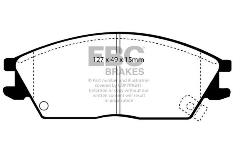 Plaquettes de frein avant EBC Greenstuff pour Hyundai Accent 95-99