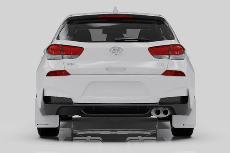Garde-boue Rally Armor 19-21 Hyundai Elantra N Line noir UR avec logo blanc