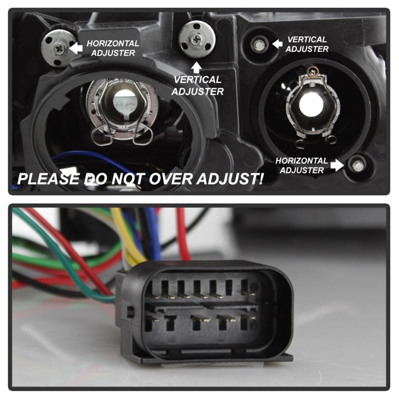 Phares de projecteur Spyder 12-14 BMW F30 Série 3 4DR - LED DRL - Fumée noire PRO-YD-BMWF3012-DRL-BSM