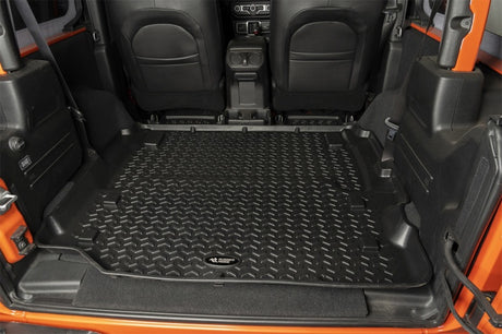 Kit de revêtement de sol Rugged Ridge noir avant/arrière/chargement complet 18-20 Jeep Wrangler JL 2 portes
