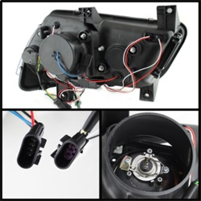 Phares de projecteur halogènes Spyder Dodge Charger 11-14 - Tube lumineux DRL noir PRO-YD-DCH11-LTDRL-BK