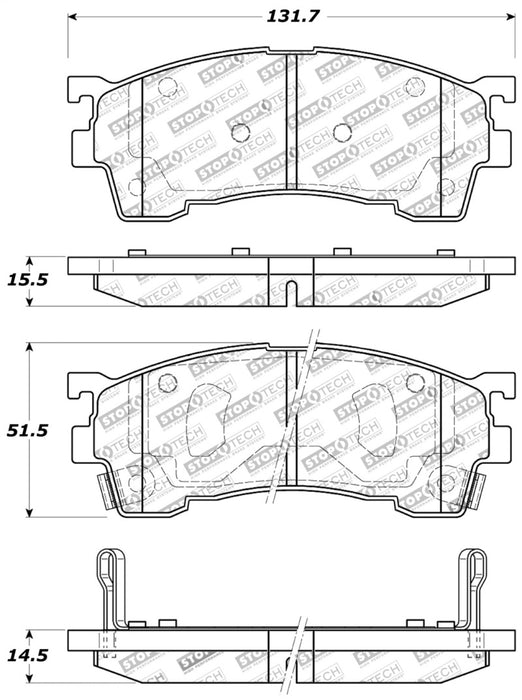 Plaquettes de frein avant StopTech Performance 93-97 Ford Probe / 93-97 Mazda MX-6/93-02 626