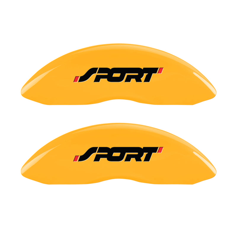 Couvre-étriers MGP 4 gravés à l'avant et à l'arrière sans boulons/finition jaune sport noir