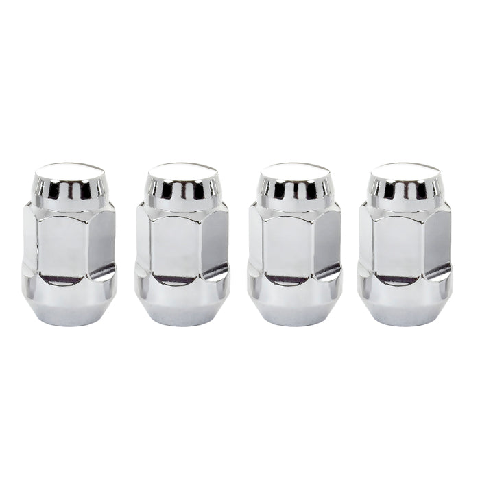 McGard Hex Lug Nut (Cone Seat Bulge Style) 7/16-20 / 3/4 Hex / 1.45in. Length (4-Pack) - Chrome