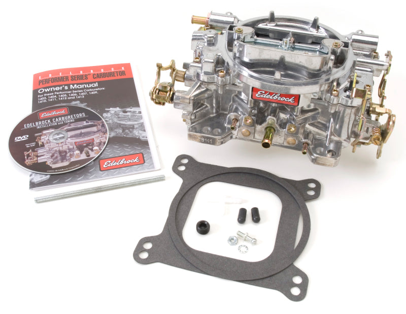 Carburateur Edelbrock Performer Series 4 corps 750 CFM starter manuel finition satinée