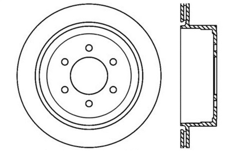 Rotor arrière droit rainuré et percé StopTech pour Ford F150 04-09 / Lincoln Mark LT 06-08