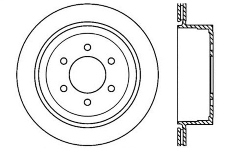 Rotor arrière gauche percé StopTech 04-09 Ford F150 2WD / 04-09 F150 4WD